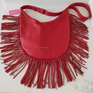 NWT Sassy Jones Red Dina Crossbody Hobo